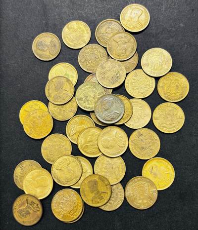 文馨钱币收藏第 286 场，圣诞节专场【 长期接收代拍品低至 0 佣金】 - 早期泰国铜币一组 40 枚