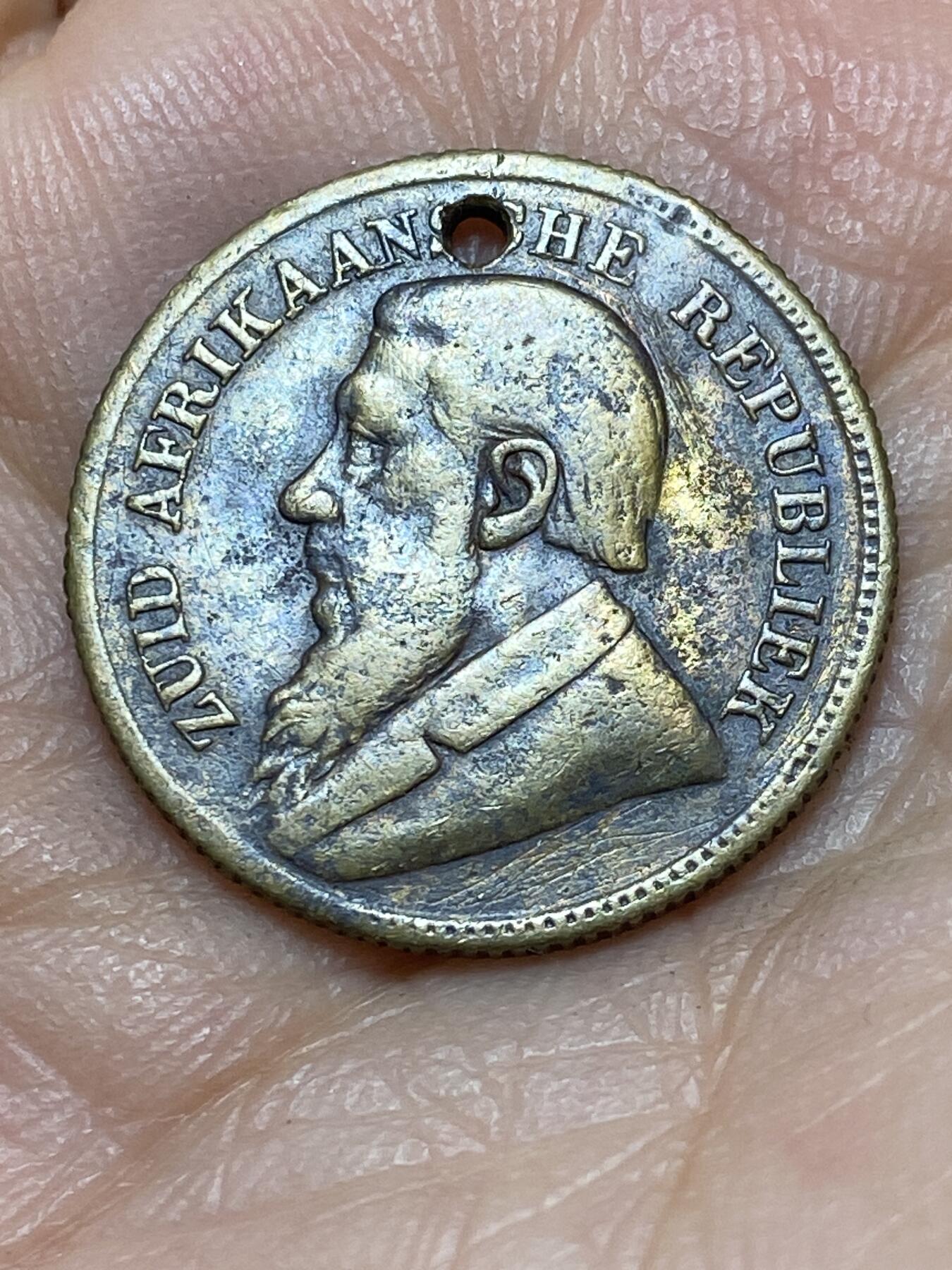 2025年第一百三十九场(总第一百六十五场）外国好品散币场(免佣金) 德兰士瓦共和国1896年1镑(仿金币形制黄铜材质代币)