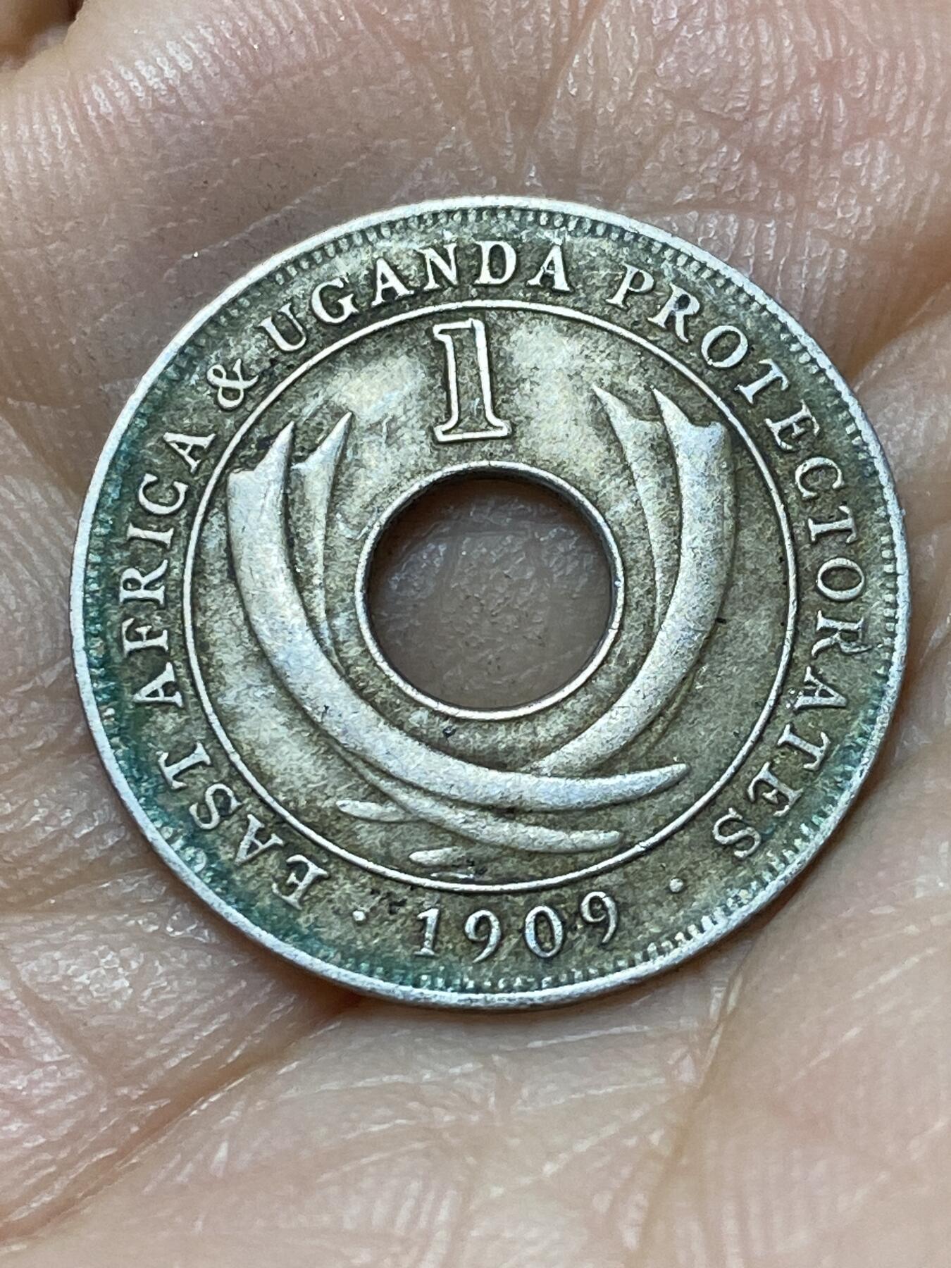 2025年第一百三十九场(总第一百六十五场）外国好品散币场(免佣金) 英属东非和乌干达领地1909年1分(爱德华七世第二版，首发年仅发行2年)