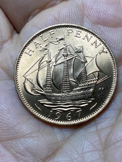 2025年第一百三十九场(总第一百六十五场）外国好品散币场(免佣金) - 原光好品–英国🇬🇧1967年半便士(伊丽莎白二世青年桂冠第二版，普制币关门年)