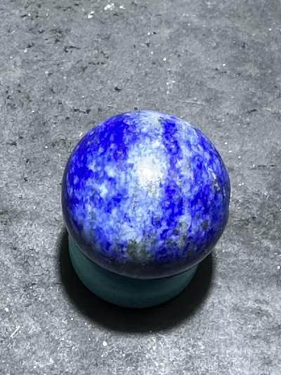 精美阿富汗老矿青金石圆珠一个！，， - 精美阿富汗老矿青金石圆珠一个！，，