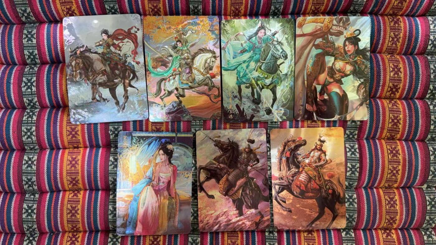 光影卡牌第27期，各家亲签，各家套卡，持续收拍品 燎原水浒特卡光耀7张，黑暗王朝三娘＋胡子三娘＋独行正明三娘＋巴丁三娘＋巴丁闫婆惜等