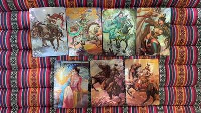 光影卡牌第27期，各家亲签，各家套卡，持续收拍品 - 燎原水浒特卡光耀7张，黑暗王朝三娘＋胡子三娘＋独行正明三娘＋巴丁三娘＋巴丁闫婆惜等