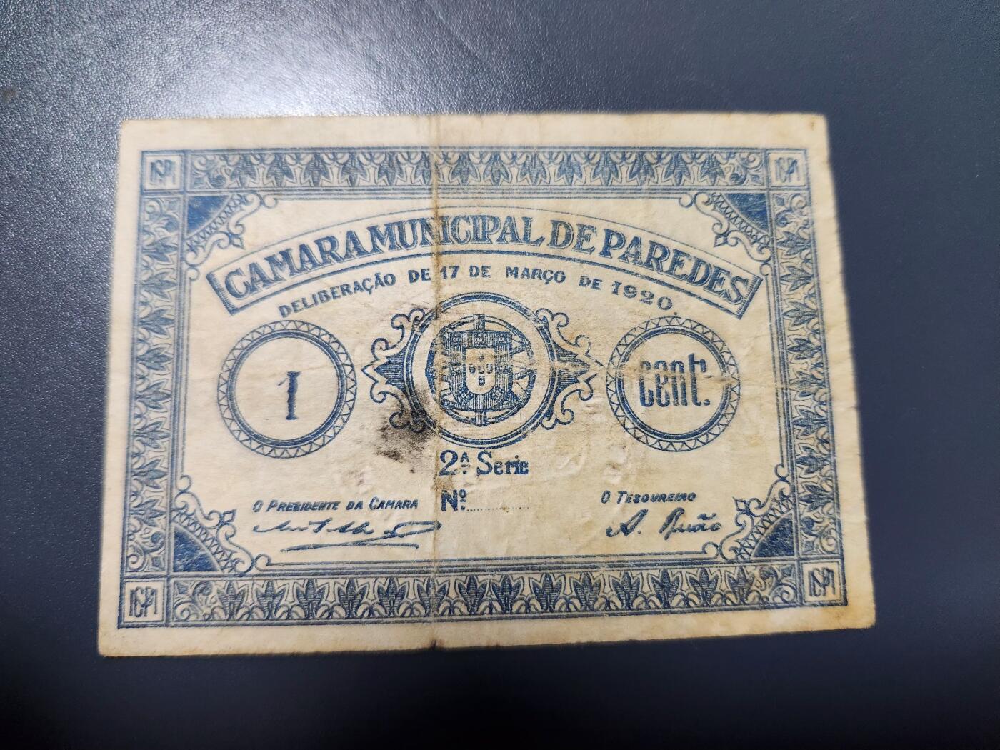 12月21号晚上8点 外国纸币自动截拍第75场 1920年1分 极少