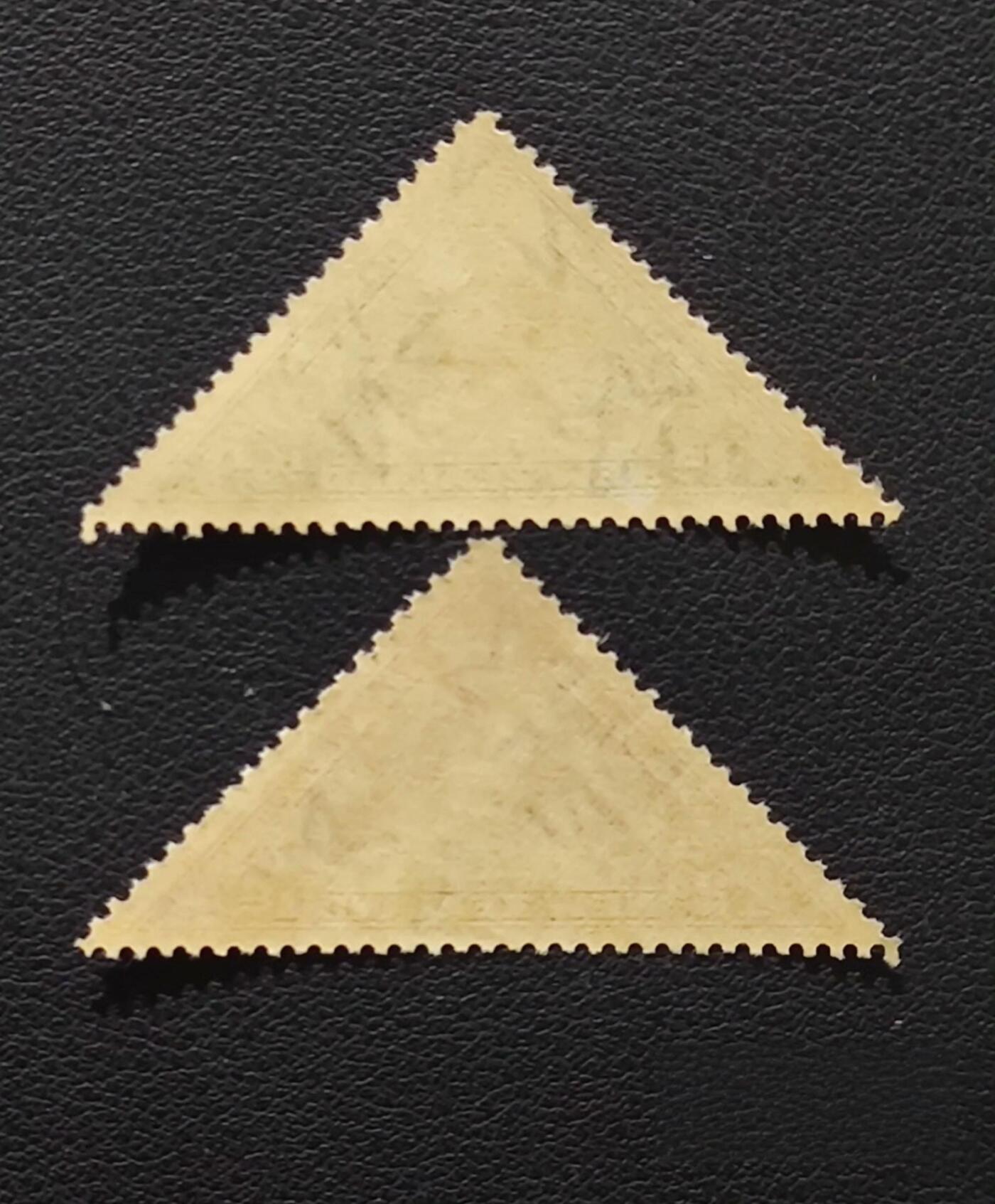 新西兰官方发行《伊丽莎白公主与玛格丽特公主》三角异形雕刻版