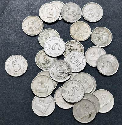 文馨钱币收藏第 286 场，圣诞节专场【 长期接收代拍品低至 0 佣金】 - 好品马来西亚 5 仙大厦版，各年份 27 枚