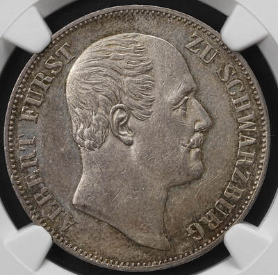 修遠堂世界钱币第九十八期 - NGC MS62 1867年德国施瓦茨堡 - 鲁多尔施塔特公国 “阿尔贝特亲王”1泰勒银币 稀少小邦国币 仅铸造23151枚