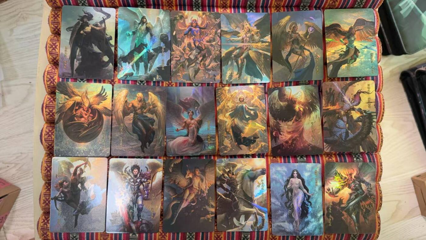 光影卡牌第27期，各家亲签，各家套卡，持续收拍品 猫总彩闪炽天使18张