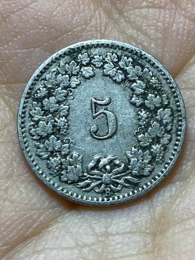 2025年第一百三十八场(总第一百六十四场）外国好品散币场(免佣金) - 稀少早期年份–瑞士🇨🇭1903年5拉彭(第二版，B标伯尔尼造)