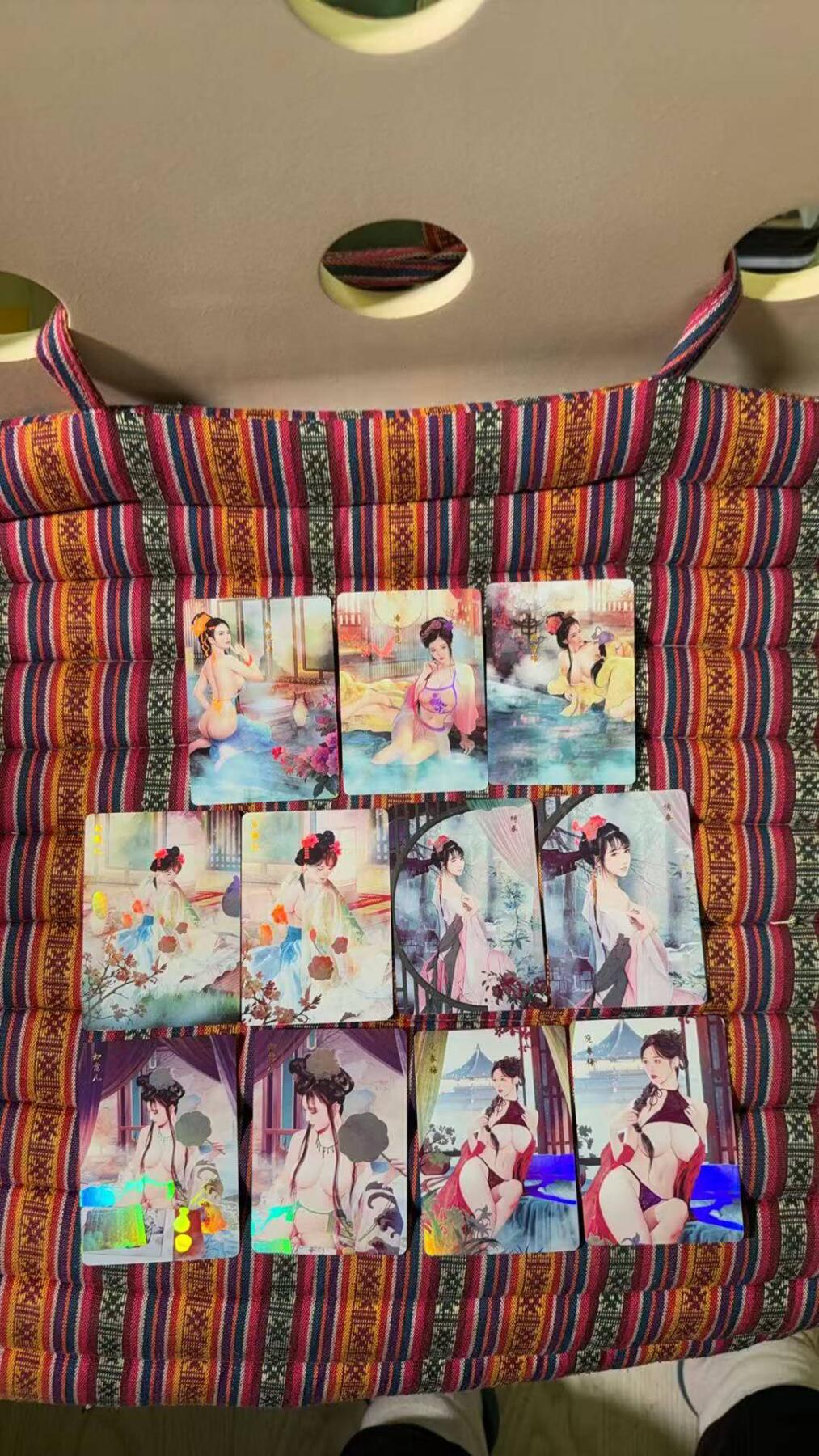 光影卡牌第27期，各家亲签，各家套卡，持续收拍品 燎原红颜录金彩11张