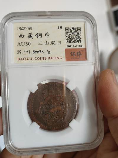 西藏铜币专场 - 西藏铜币雪阿一枚