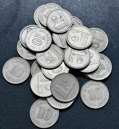 文馨钱币收藏第 286 场，圣诞节专场【 长期接收代拍品低至 0 佣金】 - 马来西亚各年份 10 仙大厦版 25 枚