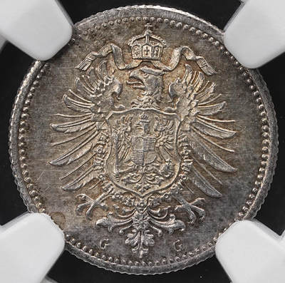 修遠堂世界钱币第九十八期 - NGC MS64 1876年德国20芬尼银币 G厂铭
