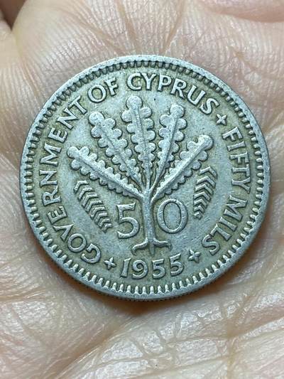 2025年第一百三十八场(总第一百六十四场）外国好品散币场(免佣金) - 英属塞浦路斯1955单年份50米尔