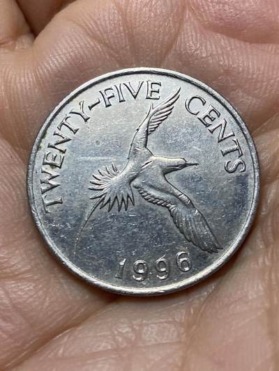 2025年第一百三十九场(总第一百六十五场）外国好品散币场(免佣金) - 英属百慕大🇧🇲1996年25分(伊丽莎白二世中年高冠)