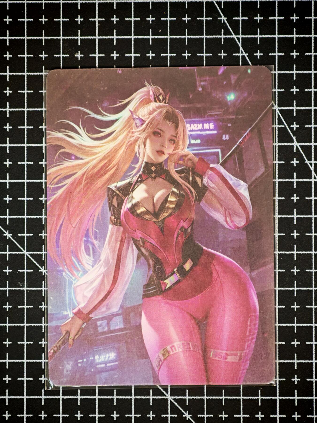 琦卡当当铺～第26期★★各种小漏~支持寄存★★~【9点40结束】扫码加群抽[包邮券]~ 古早卡-赛博模特女-烫银工艺-1张