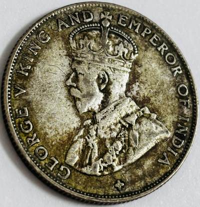 文馨钱币收藏第 286 场，圣诞节专场【 长期接收代拍品低至 0 佣金】 - 稀少 1920 年英属海峡殖民地乔治五世 50 分银币，首发年，只发行两年时间 500 银