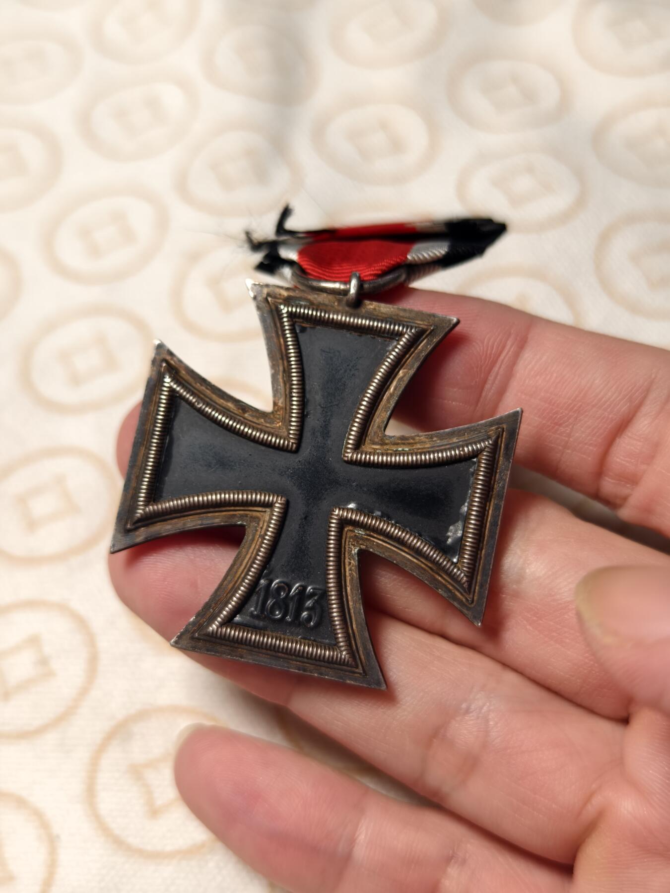 抚柳草堂-第三期章牌钱币 奖章勋章限时免佣 满百包邮 放漏专场 1939德三 二级铁十字勋章 品相如图