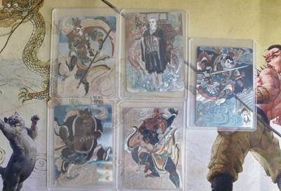 奇趣收藏卡牌拍卖第26场 - 超吉梦 2025 天命封神 封神演义 特卡 王涌喆  西游师徒 粗闪1组5张，全新覆膜卡夹卡膜保护