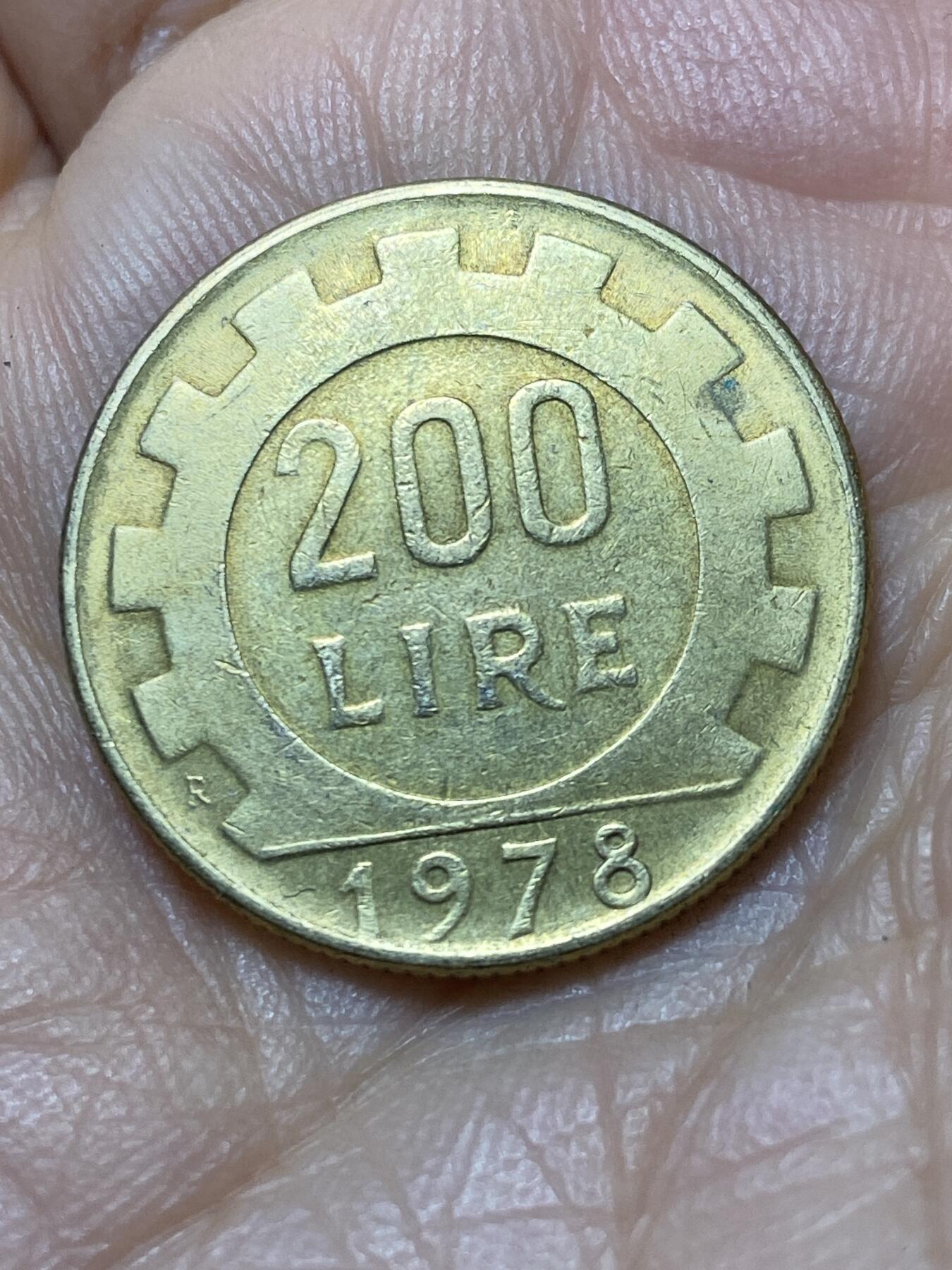 2025年第一百三十九场(总第一百六十五场）外国好品散币场(免佣金) 意大利🇮🇹1978年200里拉