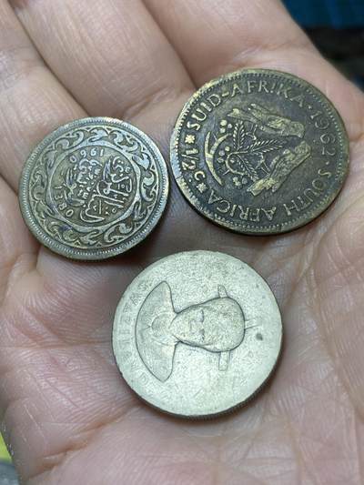 2025年第一百三十九场(总第一百六十五场）外国好品散币场(免佣金) - 散币3枚：突尼斯🇹🇳1960年20米利姆，南非🇿🇦1962年1/2分，斯威士兰🇸🇿1986年1里兰吉尼