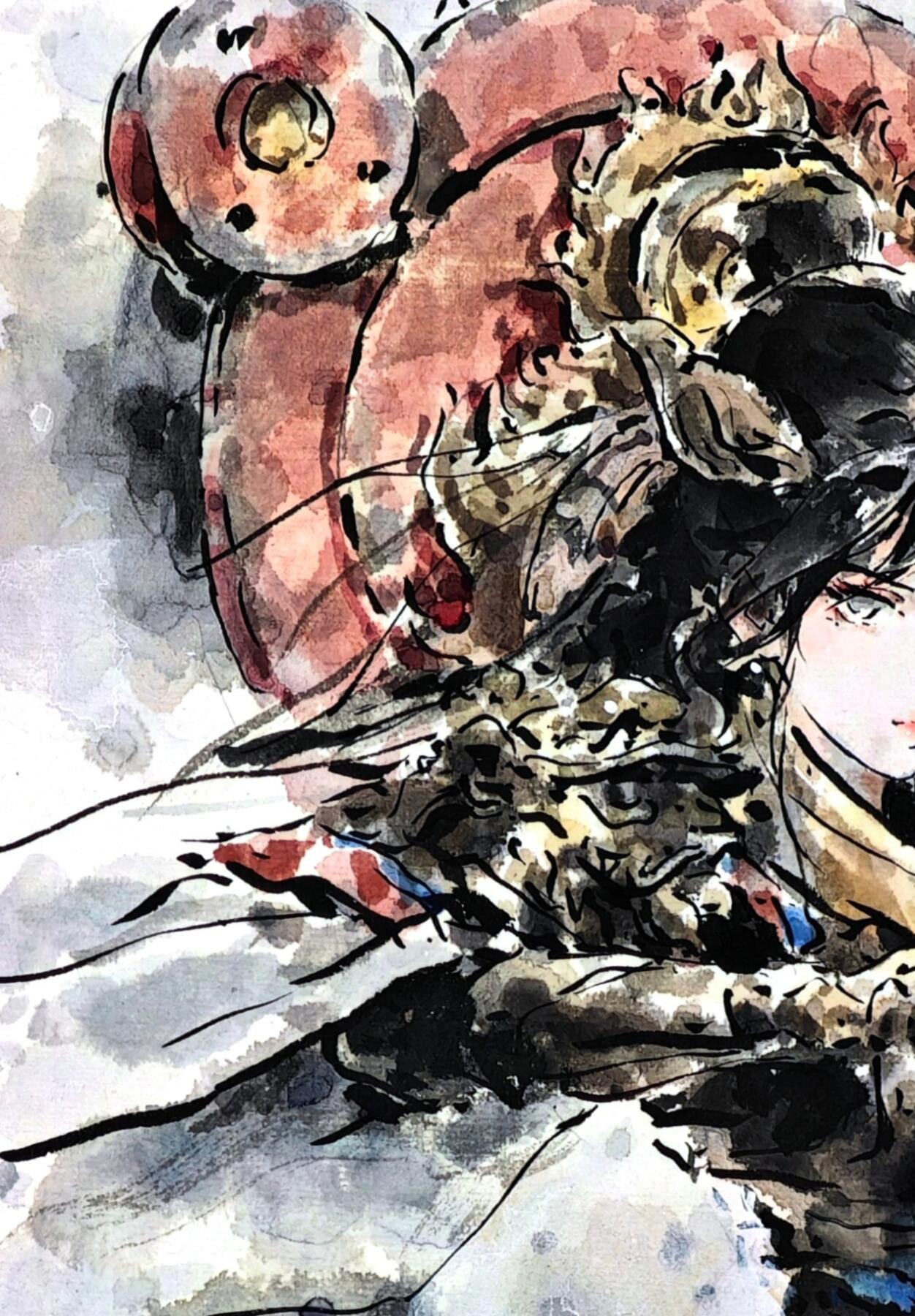 白泽拍卖卡牌手绘专场第30期（白金之夜 跨年大拍） 2025 迟迟手绘画 南方增长天王 尺寸：23.3cm*36.7cm  迟迟亲签