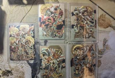 奇趣收藏卡牌拍卖第26场 - 山河潮玩协会 心染 四大天王+合照，共5张粗闪，全新覆膜卡夹卡膜保护