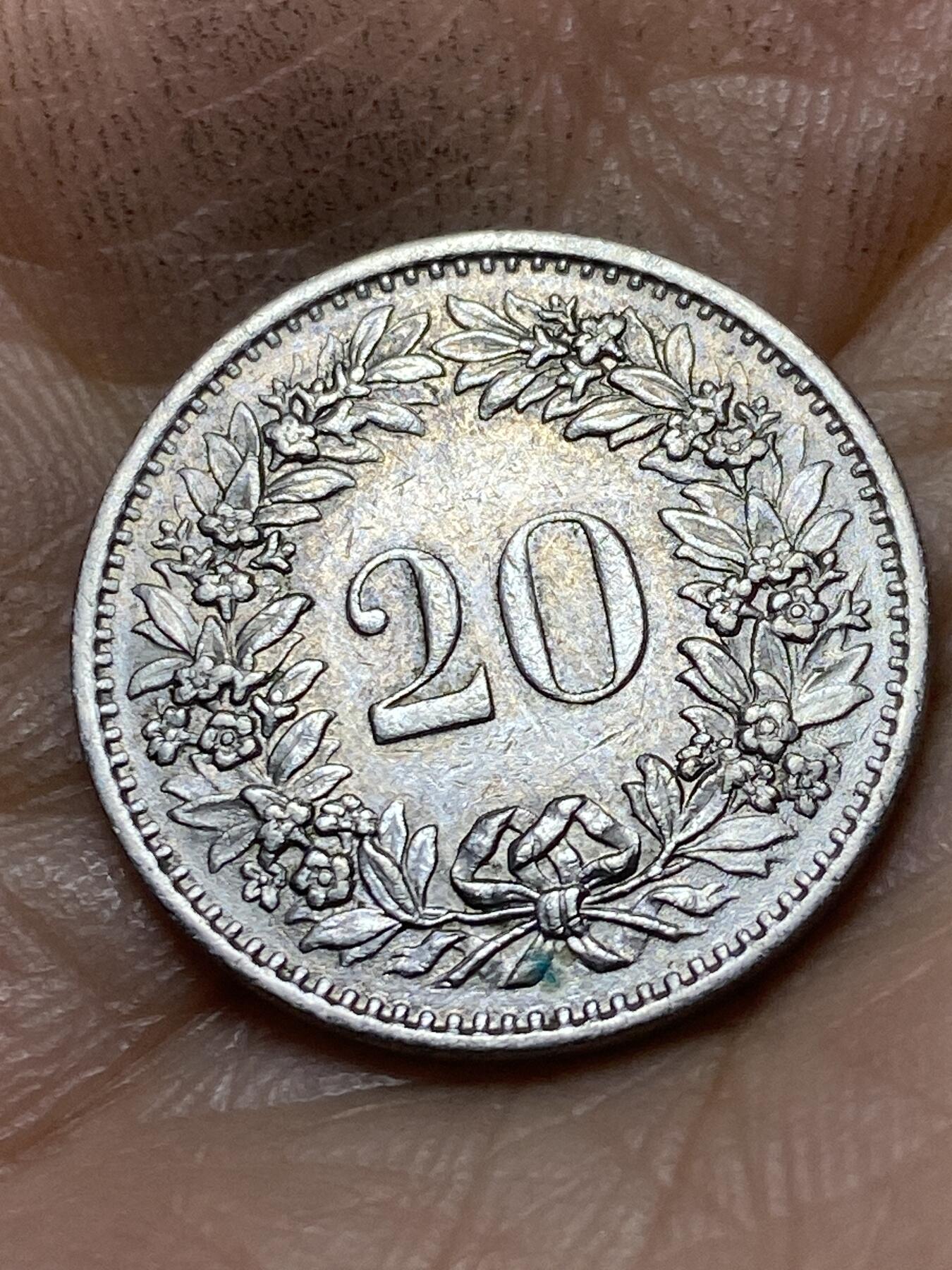 2025年第一百三十九场(总第一百六十五场）外国好品散币场(免佣金) 瑞士🇨🇭1970年20拉彭(第三版，无标版)