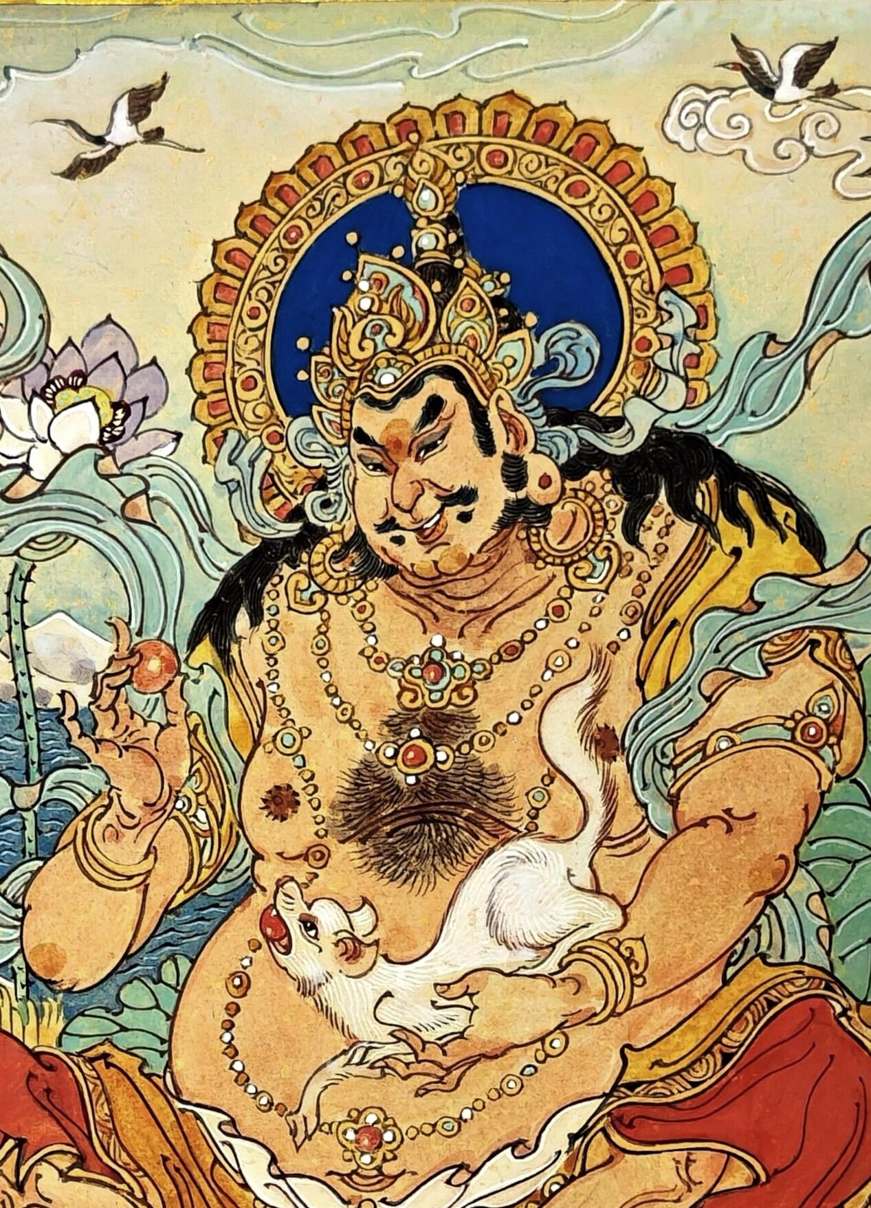 白泽拍卖卡牌手绘专场第30期（白金之夜 跨年大拍） 2025 陈岱青手绘画 黄财神 尺寸：21cm*29cm  陈岱青亲签