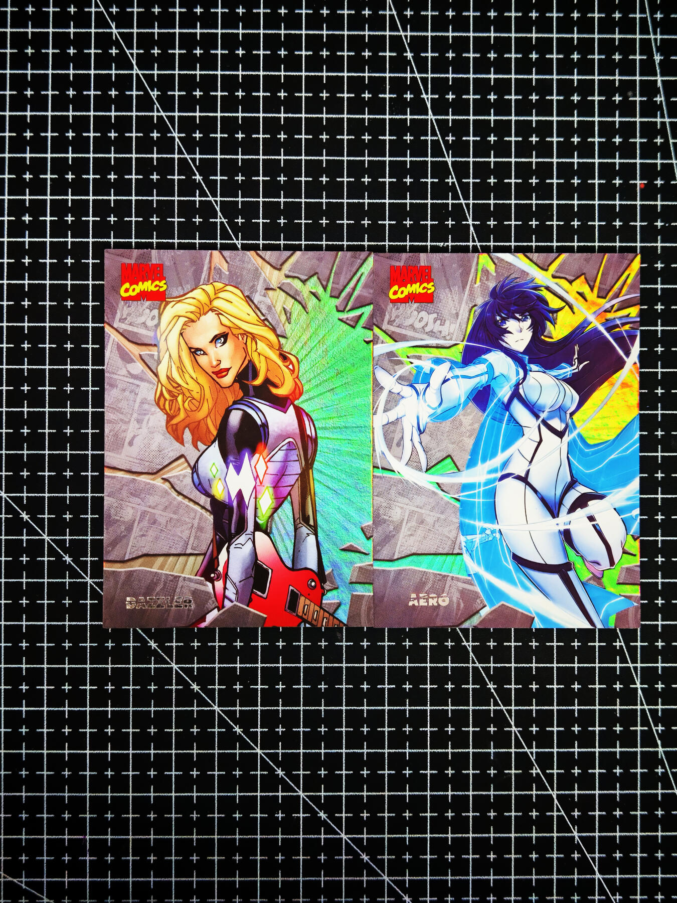 琦卡当当铺～第26期★★各种小漏~支持寄存★★~【9点40结束】扫码加群抽[包邮券]~ 漫威漫画卡-彩闪-炫音和气旋-2张