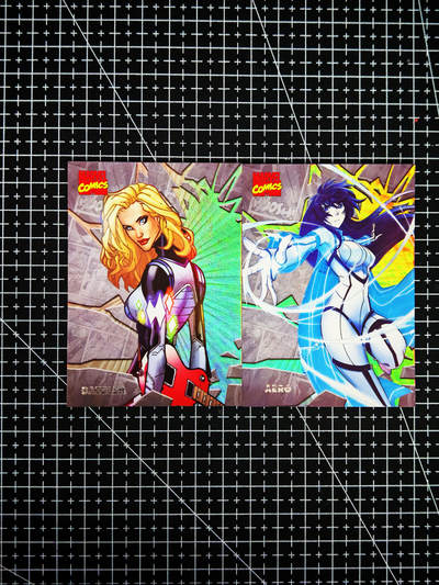 琦卡当当铺～第26期★★各种小漏~支持寄存★★~【9点40结束】扫码加群抽[包邮券]~ - 漫威漫画卡-彩闪-炫音和气旋-2张