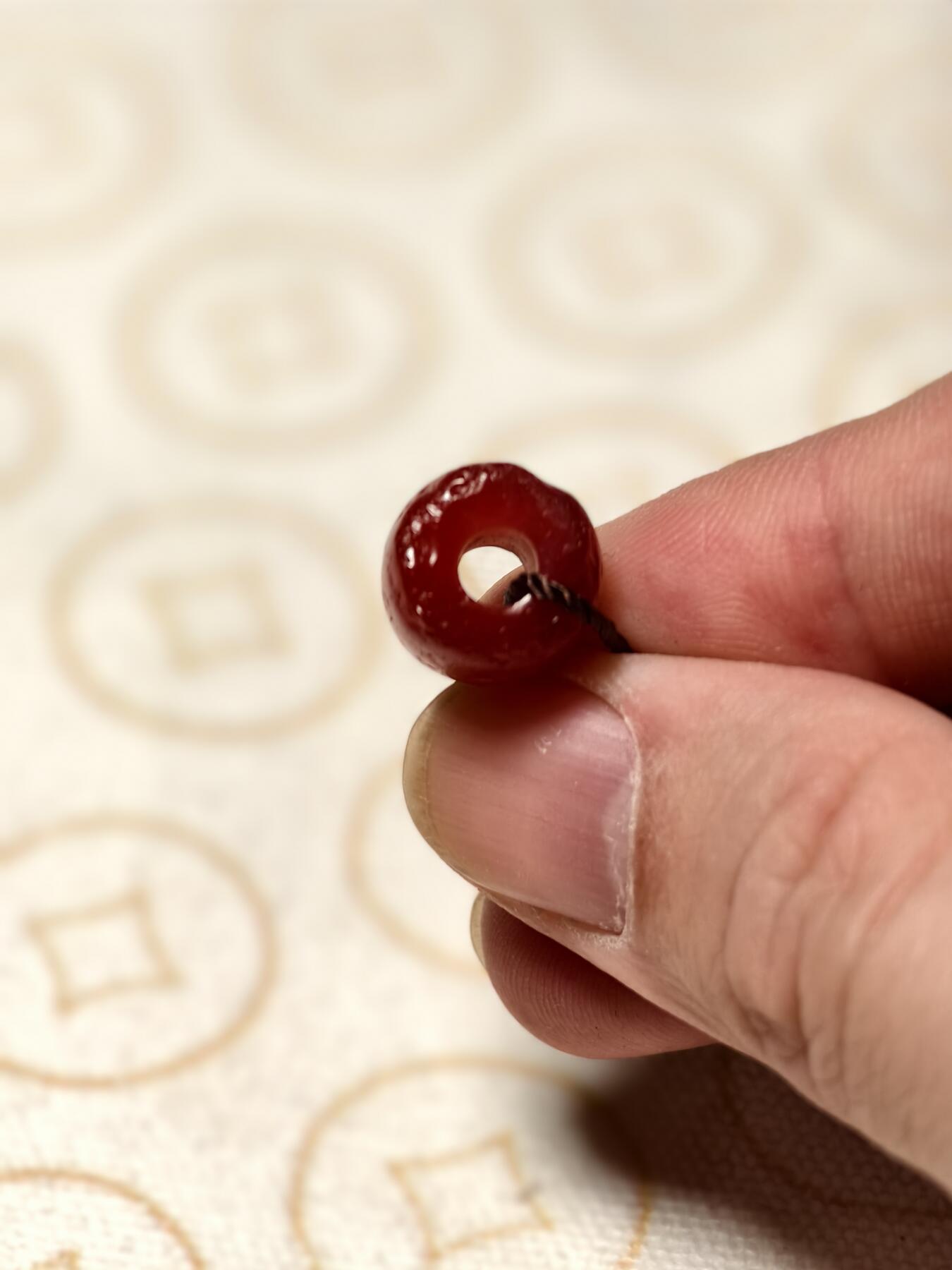 抚柳草堂-第三期章牌钱币 奖章勋章限时免佣 满百包邮 放漏专场 15世纪玛瑙剁珠 闻德评级尺寸见标签 皮光水亮风化到位