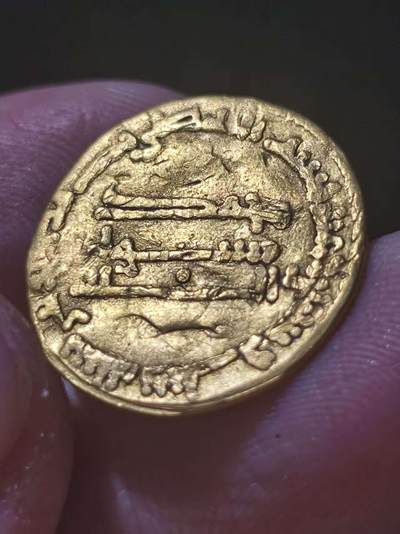 精品！中世纪-阿拉伯帝国 阿巴斯金币 拉希德 大字版 3.7克
