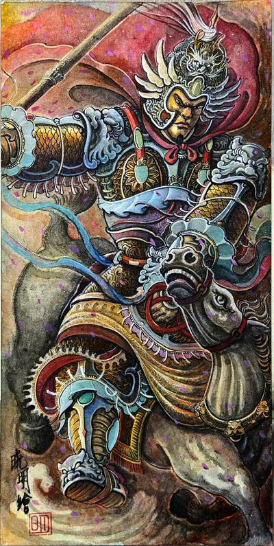 白泽拍卖卡牌手绘专场第30期（白金之夜 跨年大拍） - 2025 刘晓明手绘画 将  刘晓明亲签