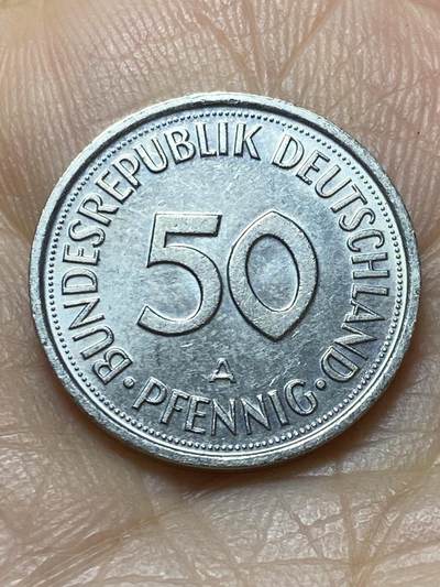 2025年第一百三十八场(总第一百六十四场）外国好品散币场(免佣金) - 德国🇩🇪1990年50芬尼(第三版光边，A标，柏林造)