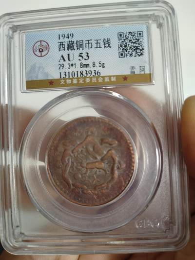 西藏铜币专场 - 西藏铜币雪阿公博评级币一对