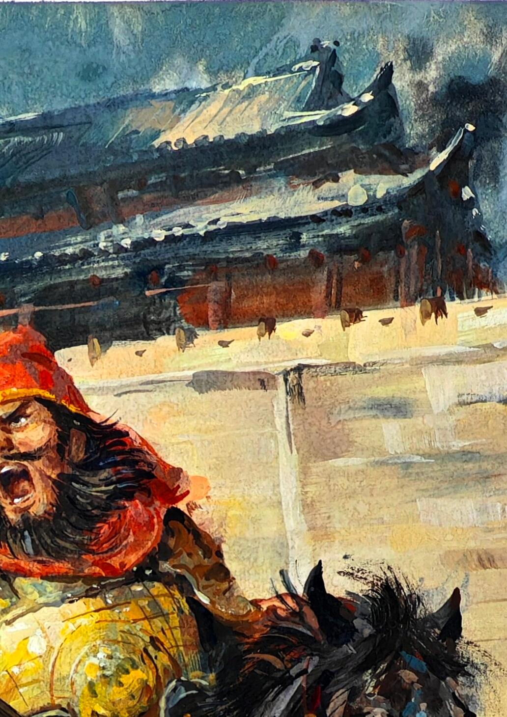 白泽拍卖卡牌手绘专场第30期（白金之夜 跨年大拍） 2025 马哲帆手绘画 张飞 尺寸：25.3cm*36.7cm  马哲帆钤印