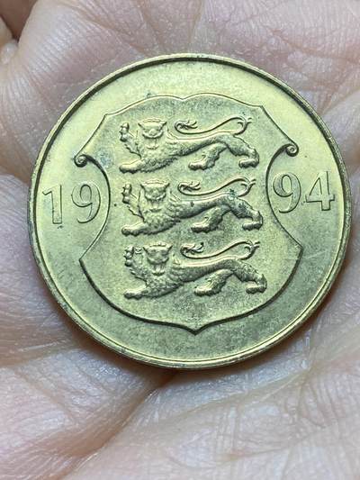 2025年第一百三十八场(总第一百六十四场）外国好品散币场(免佣金) - 爱沙尼亚🇪🇪1994单年份5克朗(爱沙尼亚国家银行成立75周年纪念币)