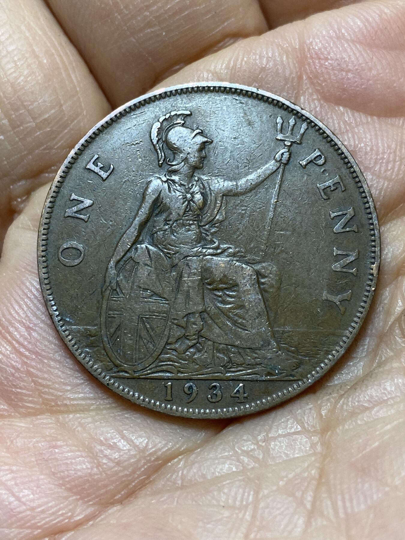 2025年第一百三十九场(总第一百六十五场）外国好品散币场(免佣金) 英国🇬🇧1934年1便士(乔治五世第三版)