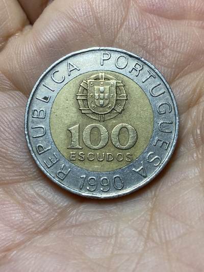 2025年第一百三十九场(总第一百六十五场）外国好品散币场(免佣金) - 葡萄牙🇵🇹1990年100埃斯库多(共和国时期第六套，5段分段边齿版)