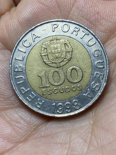 2025年第一百三十九场(总第一百六十五场）外国好品散币场(免佣金) - 葡萄牙🇵🇹1998年100埃斯库多(共和国时期第六套，5段分段边齿版)