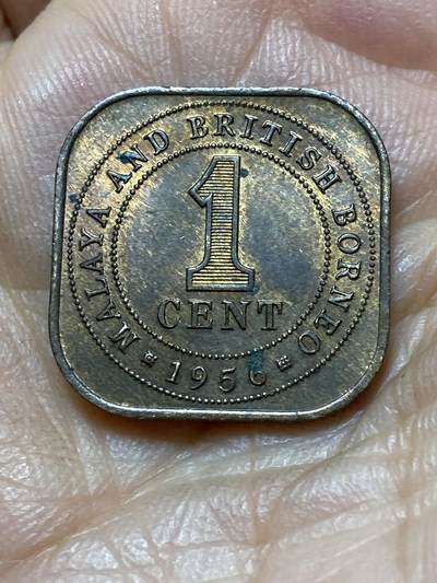 2025年第一百三十九场(总第一百六十五场）外国好品散币场(免佣金) - 马来亚和英属婆罗洲1956年1分(伊丽莎白二世时期，第一版首发年)