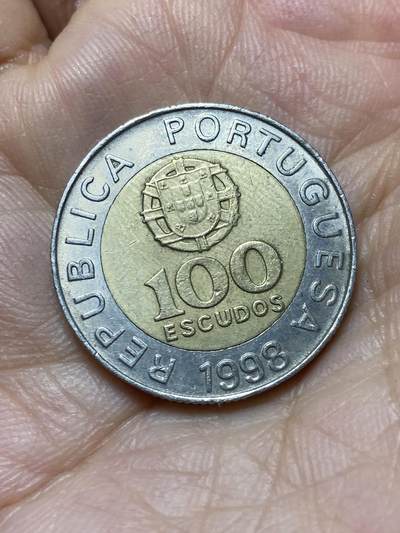 2025年第一百三十九场(总第一百六十五场）外国好品散币场(免佣金) - 葡萄牙🇵🇹1998年100埃斯库多(共和国时期第六套，5段分段边齿版)