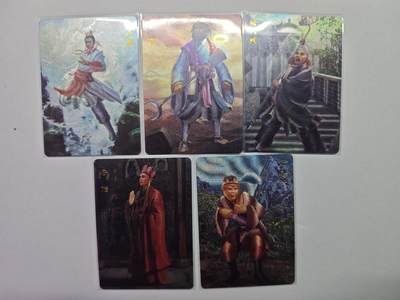 开心玩卡，快乐生活(第五期) - 阿福摩点众筹 央视西游40周年 正面粗闪反面普卡 师徒五人