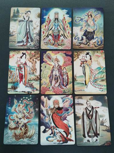 第114期阳大大卡牌拍卖第114期（持续收拍品，周五晚上九点截拍，进群福利早知道） 【冷烫套】焱卡文化 列仙传 冷烫第三弹 52张 图为普卡示例