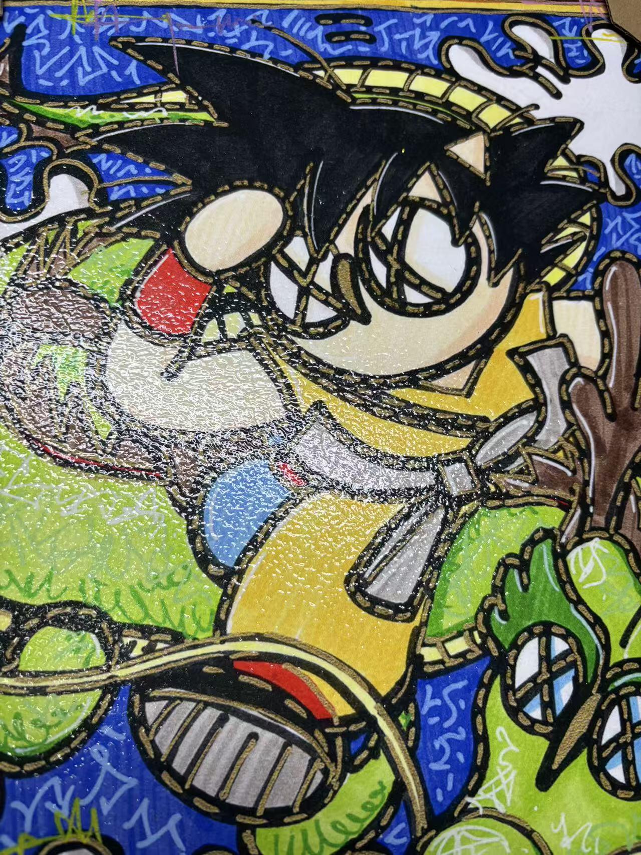 零元拍：OWSON 系列作品装饰肌理画《龙珠》，相框尺寸35/35CM。因展品出展，镜框可能有轻微划痕，介意勿拍