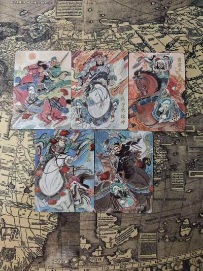 光影卡牌第27期，各家亲签，各家套卡，持续收拍品 - 梁山五虎将普卡5张