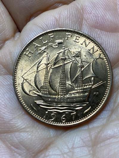 2025年第一百三十九场(总第一百六十五场）外国好品散币场(免佣金) - 原光好品–英国🇬🇧1967年半便士(伊丽莎白二世青年桂冠第二版，普制币关门年)