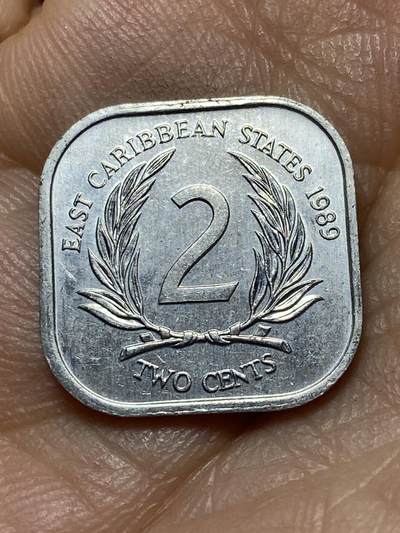 2025年第一百三十九场(总第一百六十五场）外国好品散币场(免佣金) - 东加勒比国家1989年2分(伊丽莎白二世中年花冠版)