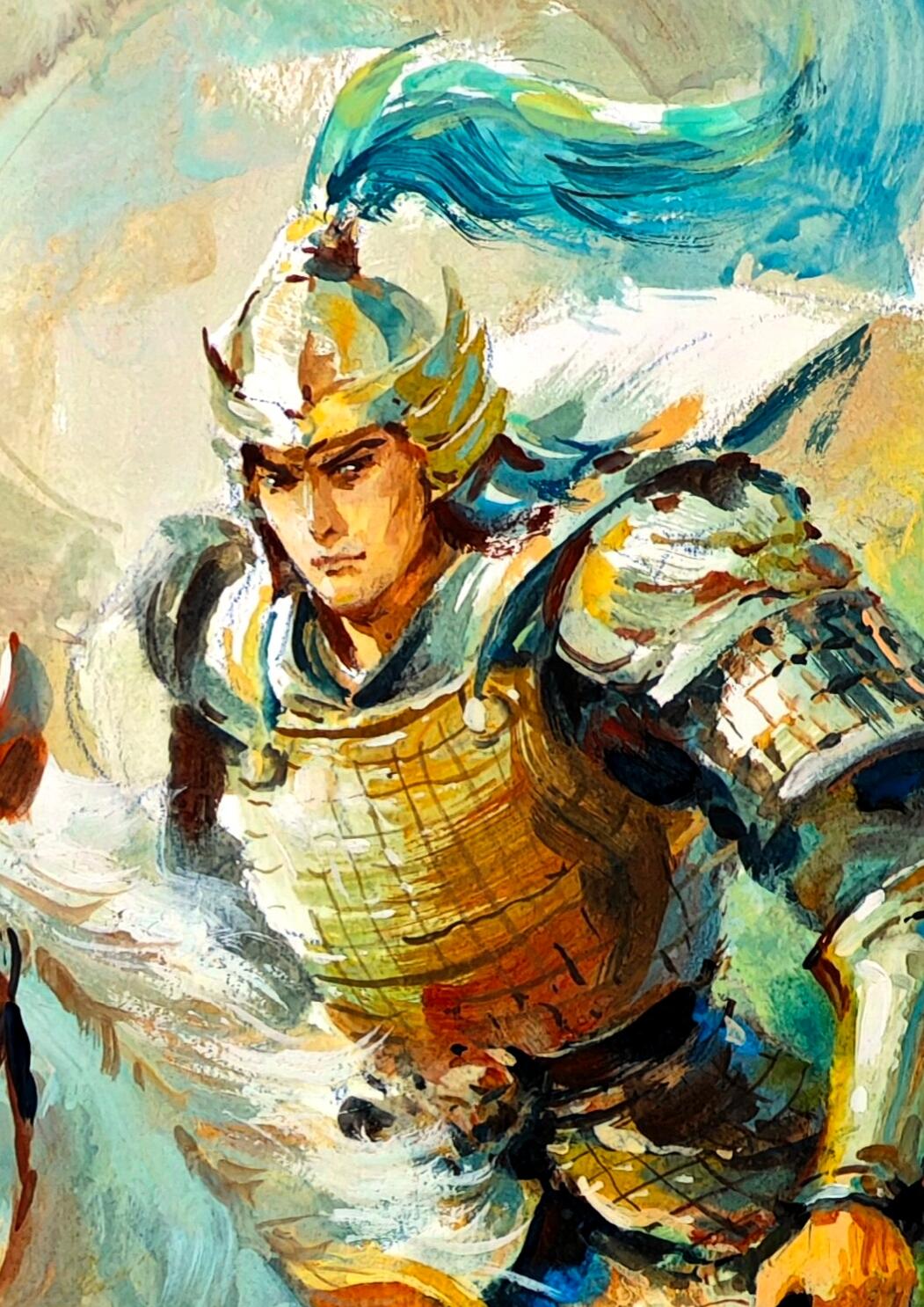 白泽拍卖卡牌手绘专场第30期（白金之夜 跨年大拍） 2025 马哲帆手绘画 赵云 尺寸：25.3cm*36.7cm  马哲帆钤印